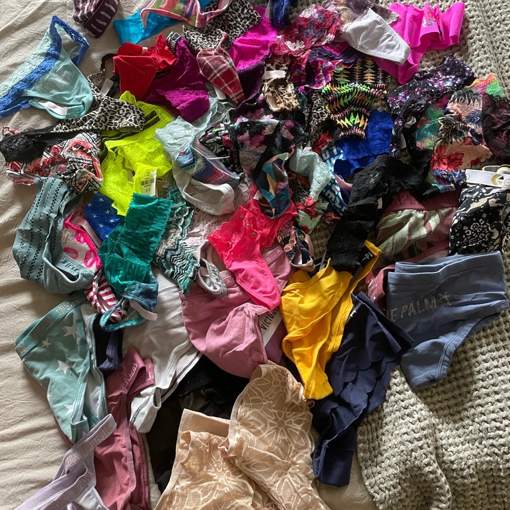 Over 50 pair of gently used VS undies.. all spotlessly clean. No stains or pulls